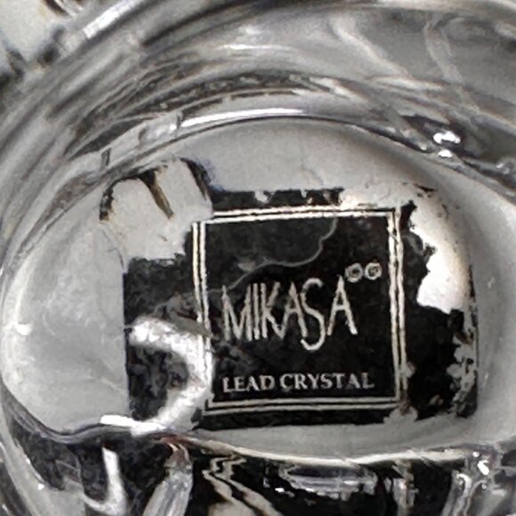 Mikasa Lead Crystal Heart Candle Holder 3" Clear Glass Decorative - Picture 3 of 6